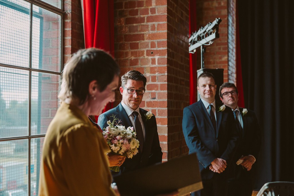 Bec & James at the Newport Substation. Fennel & Fox photography.